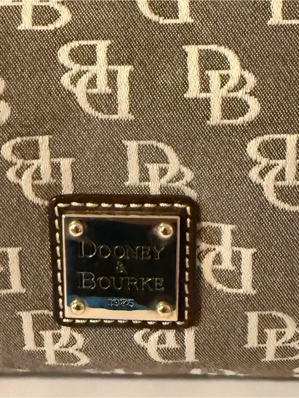 Dooney & Bourke Brown Monogram Satchel